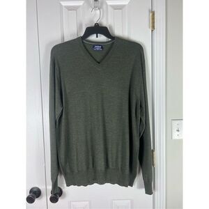 Jeremy Argyle NYC Merino Wool Green Sweater Size XXL